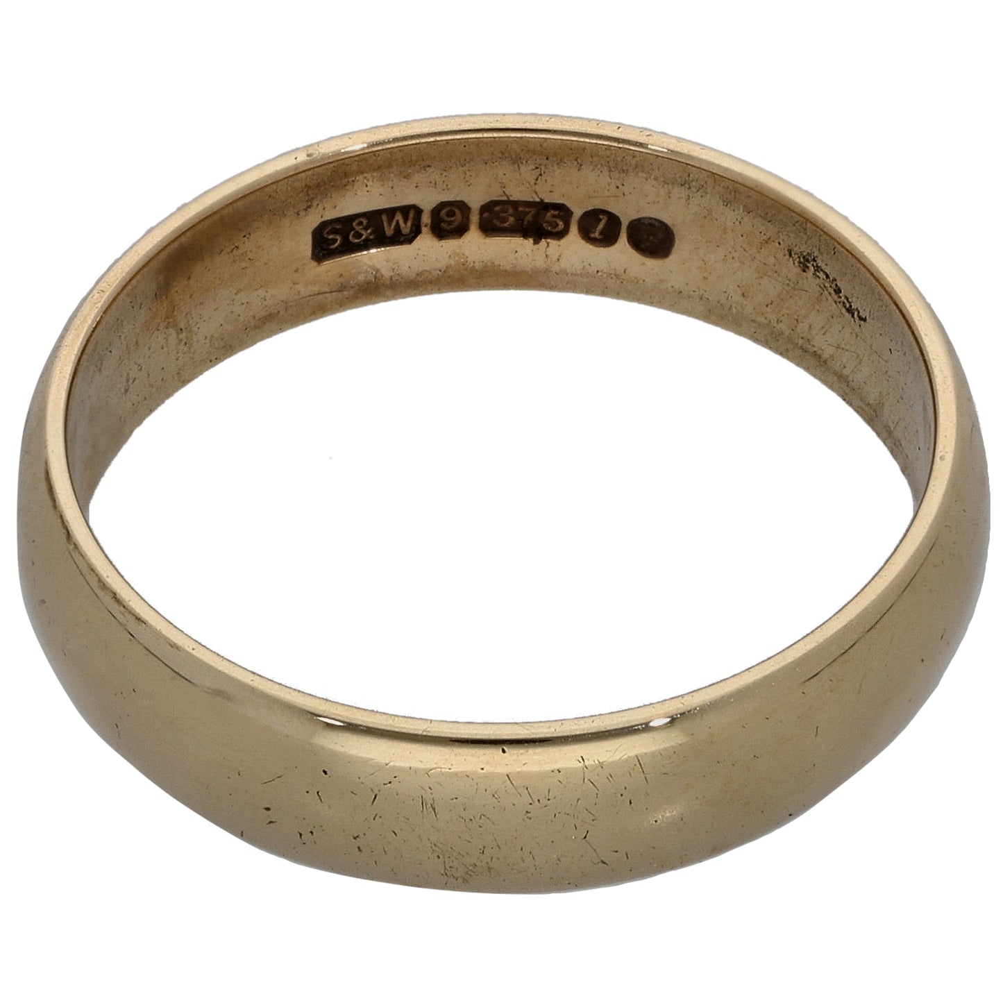 9ct Gold Plain Wedding Ring Size T