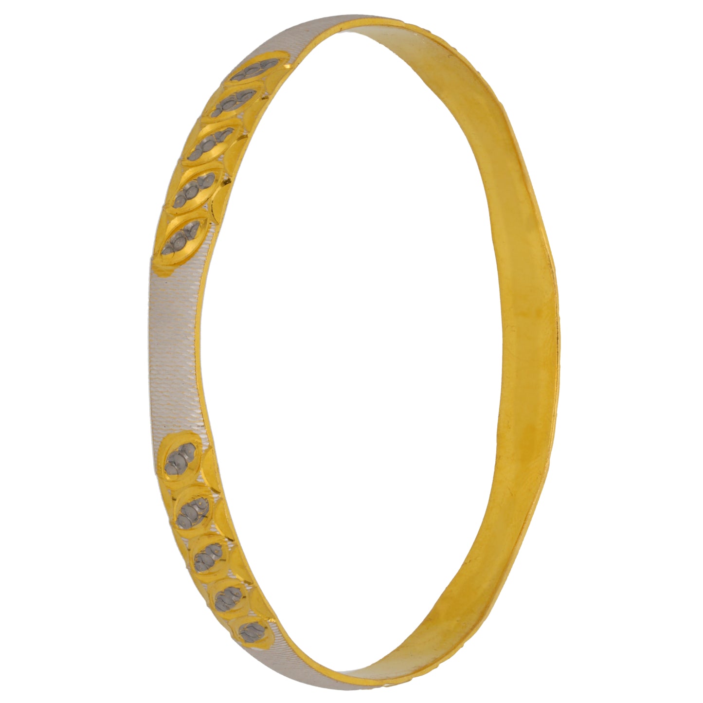 22ct Bicolour Gold Bangle