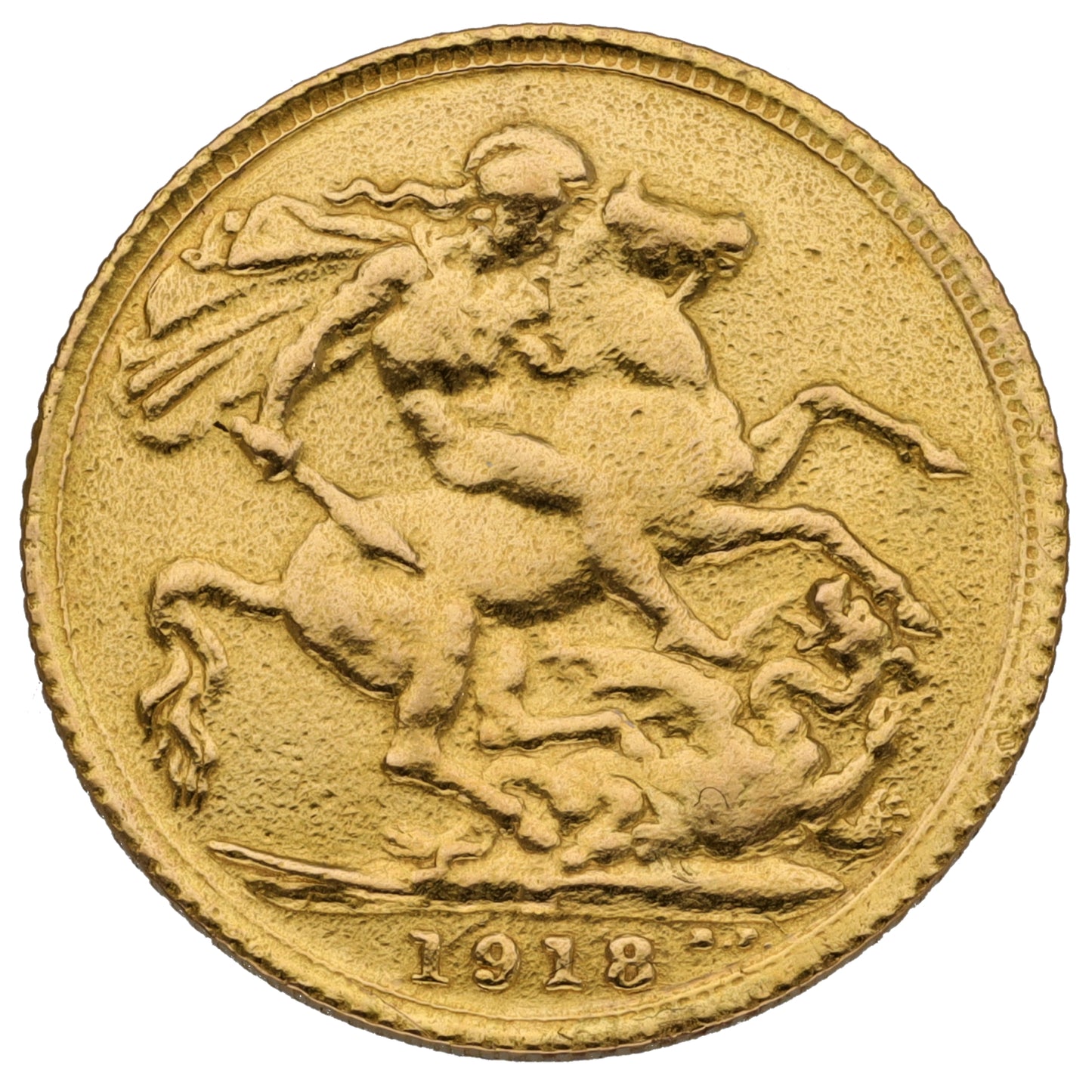 22ct Gold King George V Full Sovereign Coin 1918