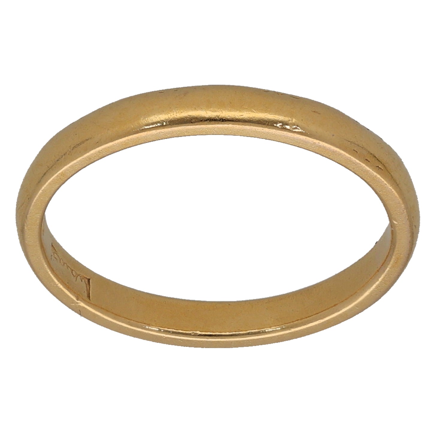 22ct Gold Plain Wedding Ring Size J