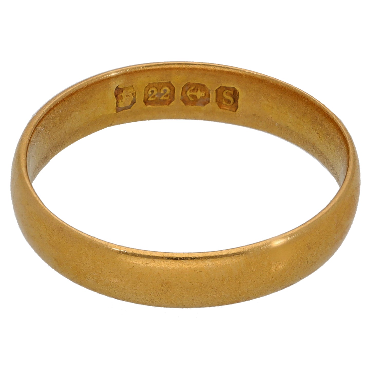 22ct Gold Plain Wedding Ring Size T