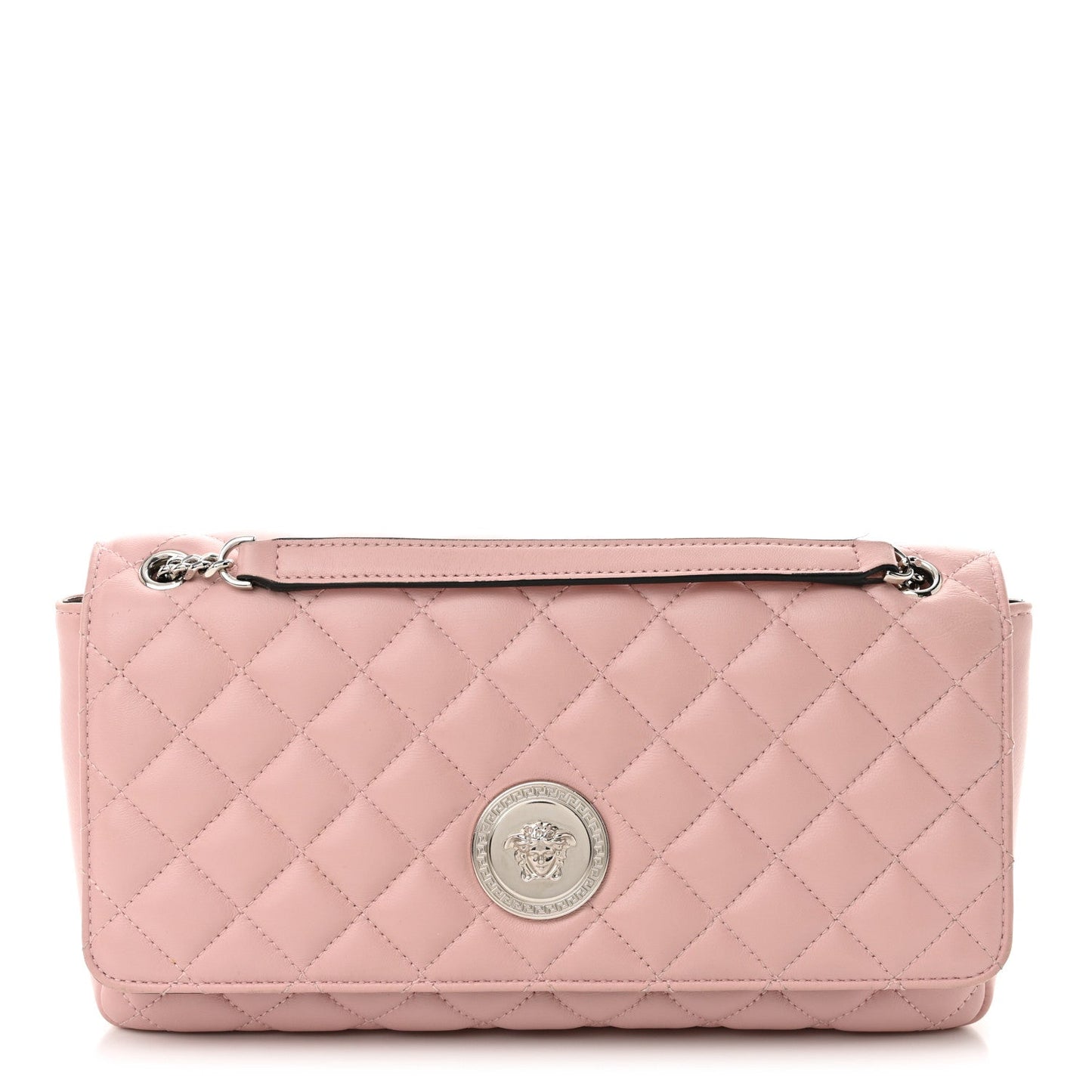 Versace La Medusa Lambskin Leather Bag - Pink