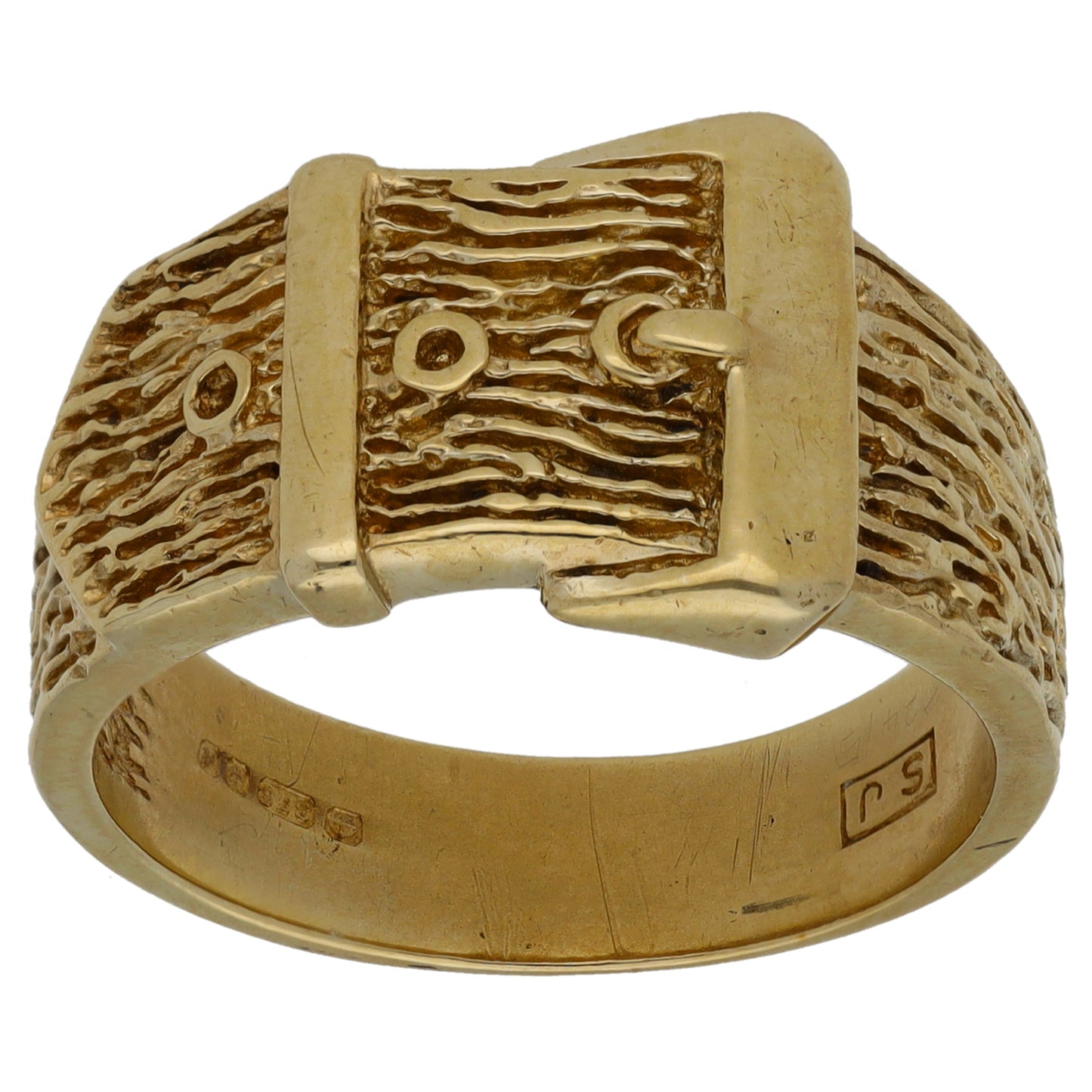 9ct Gold Buckle Ring Size V