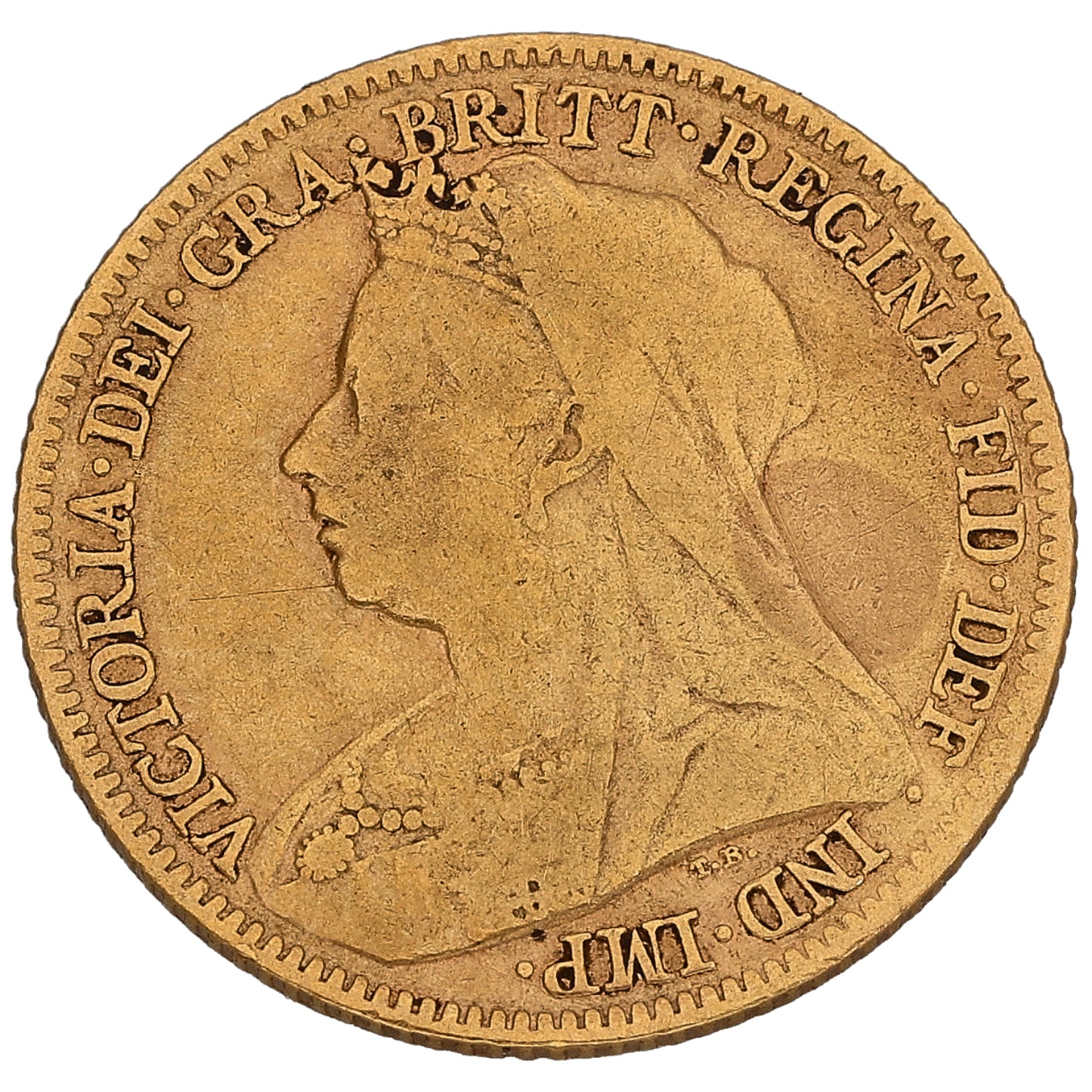 22ct Gold Queen Victoria Half Sovereign Coin 1897