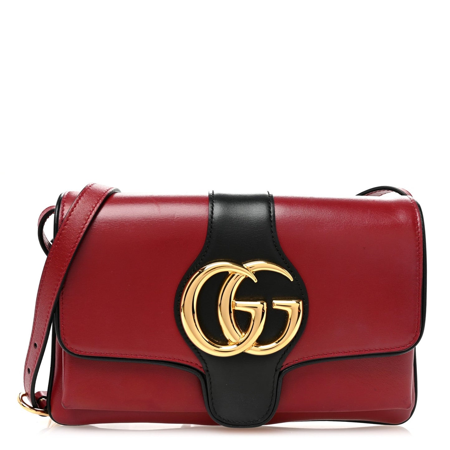 Gucci Arli Small Vitello Palmellato Lux Leather Bag - Cherry Red & Black
