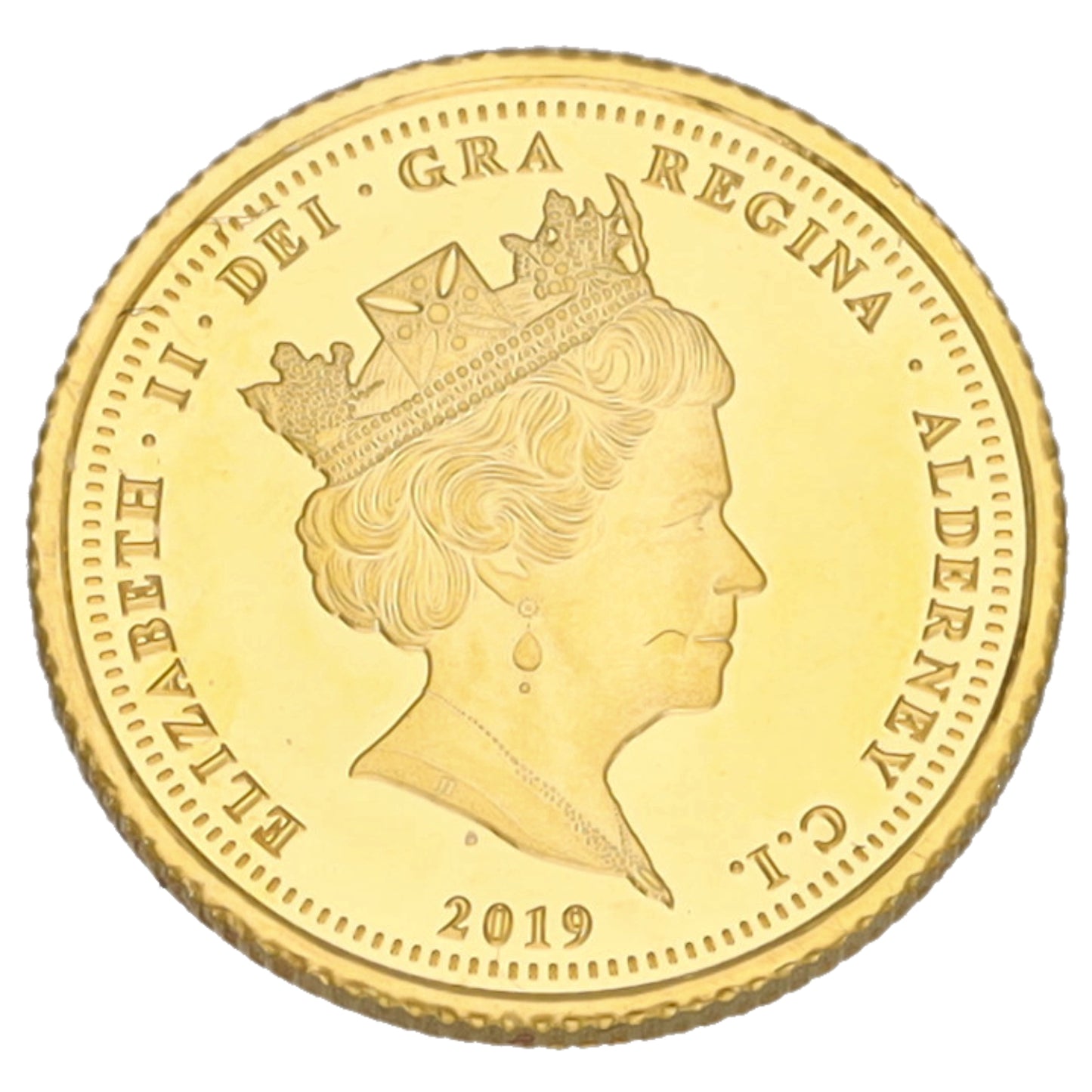 22ct Gold Queen Elizabeth II Quarter Sovereign Coin 2019