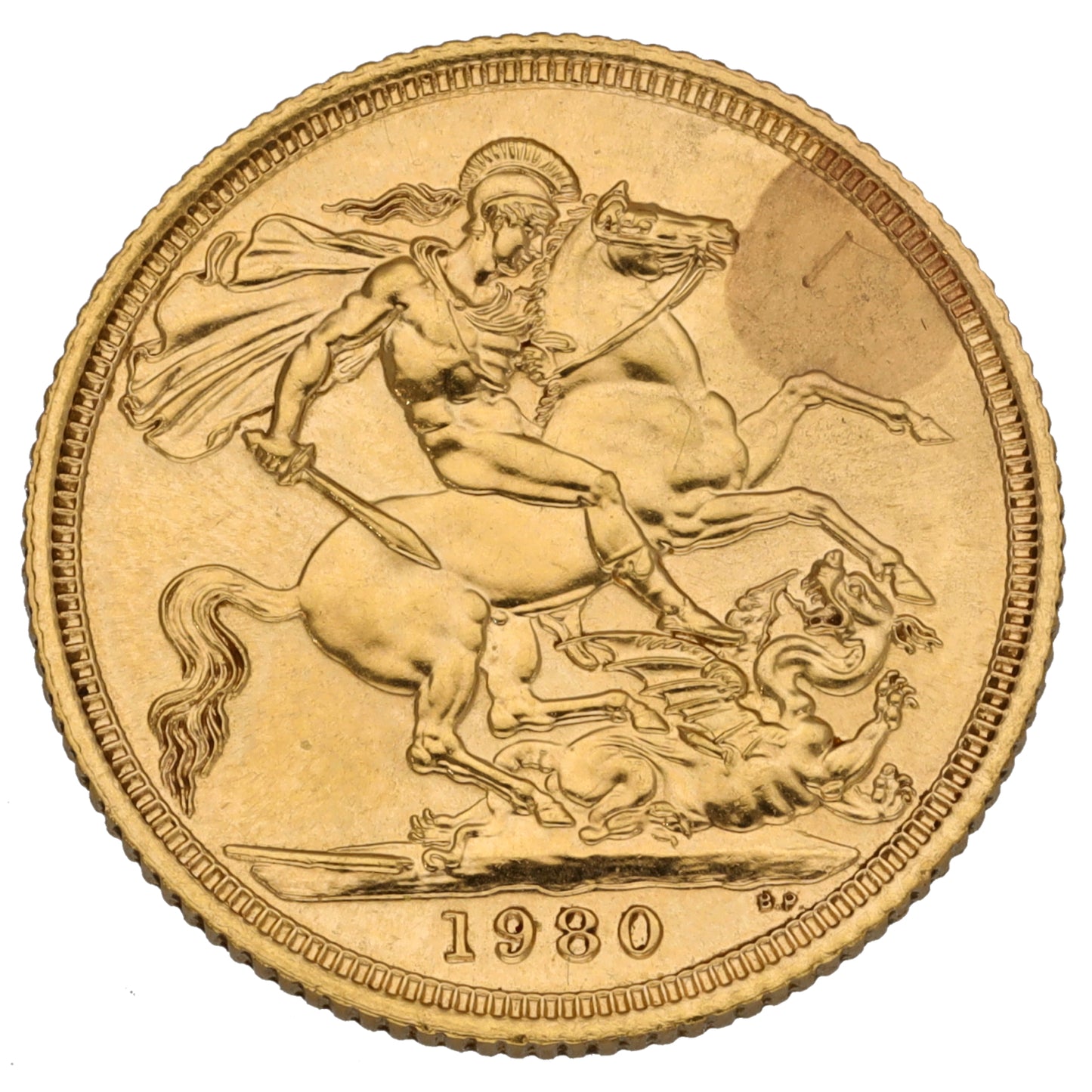 22ct Gold Queen Elizabeth II Full Sovereign Coin 1980