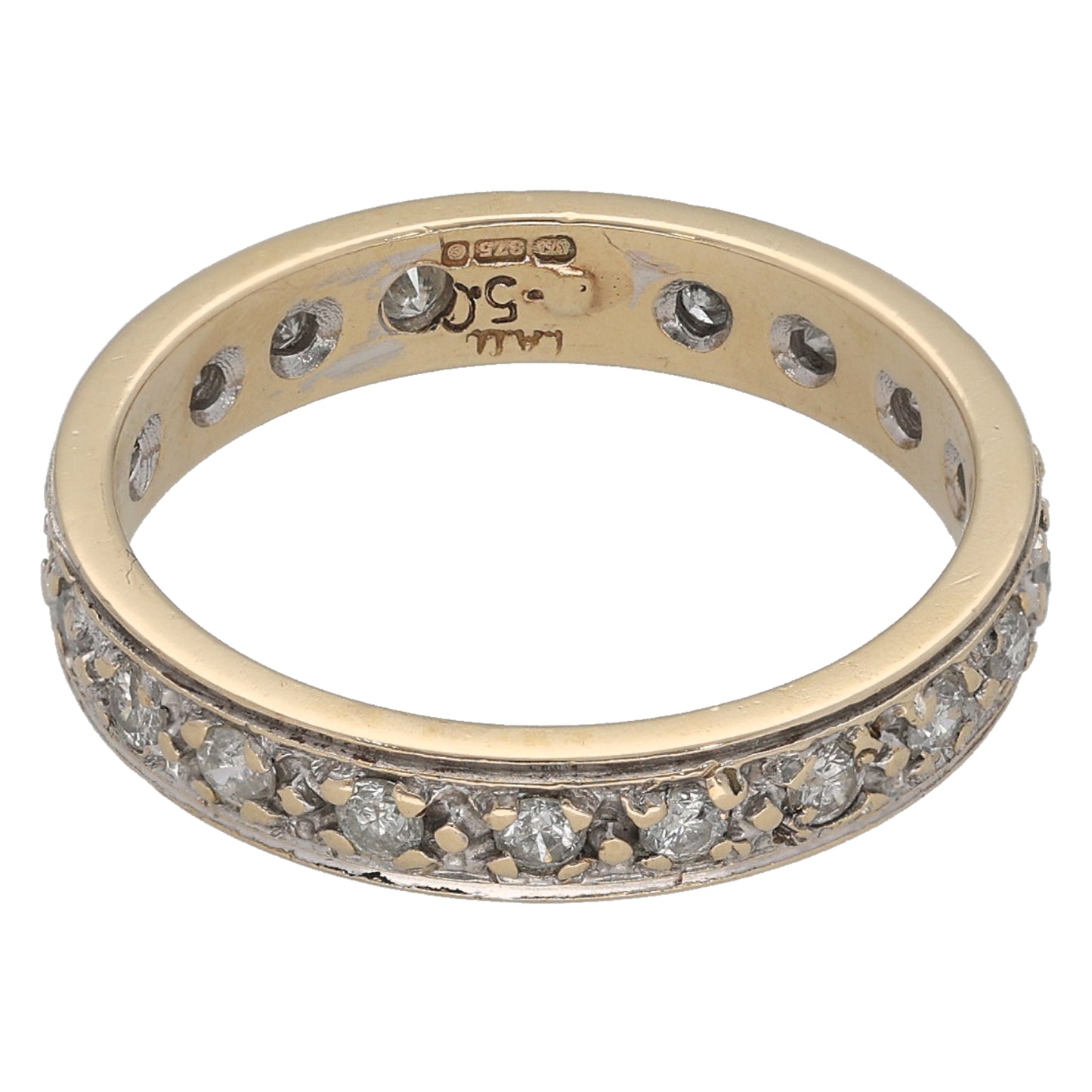 9ct Gold 0.51ct Diamond Eternity Ring Size N