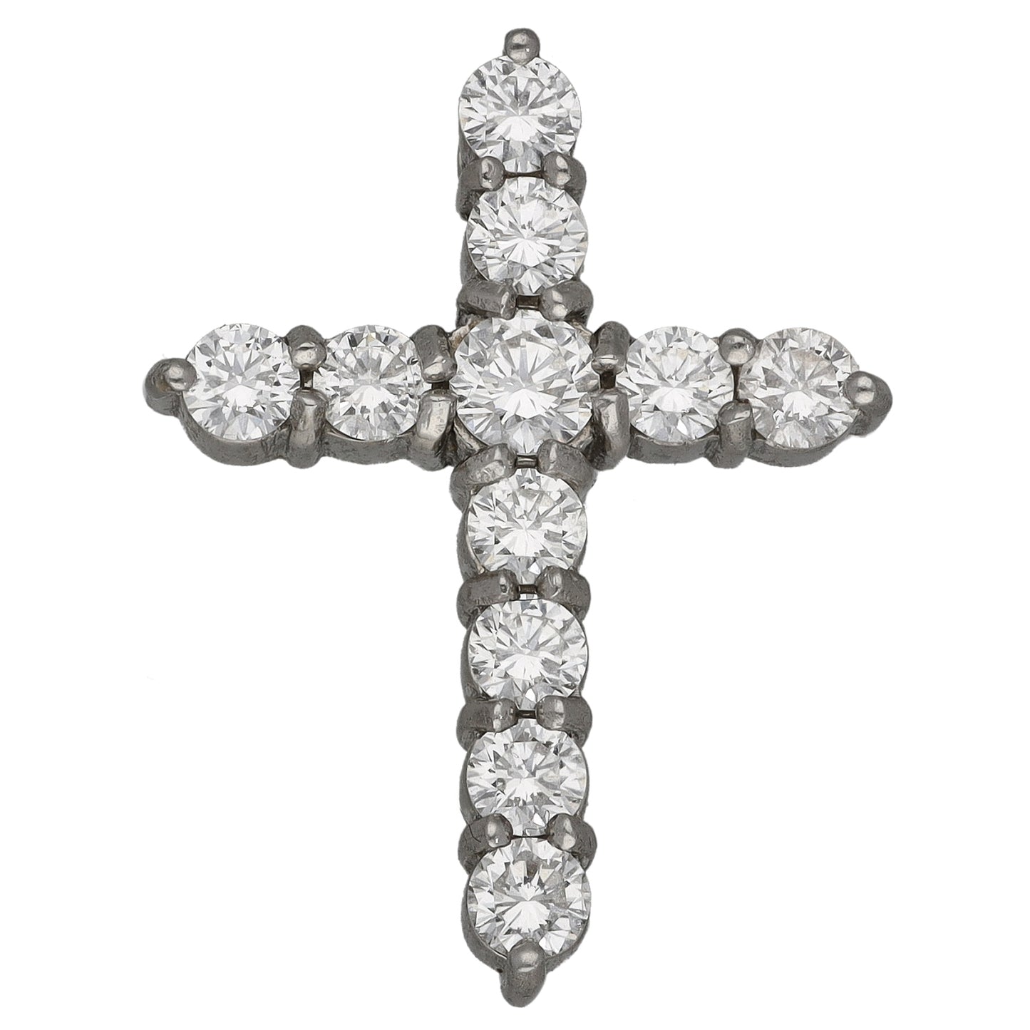 Platinum 0.65ct Diamond Cross Pendant