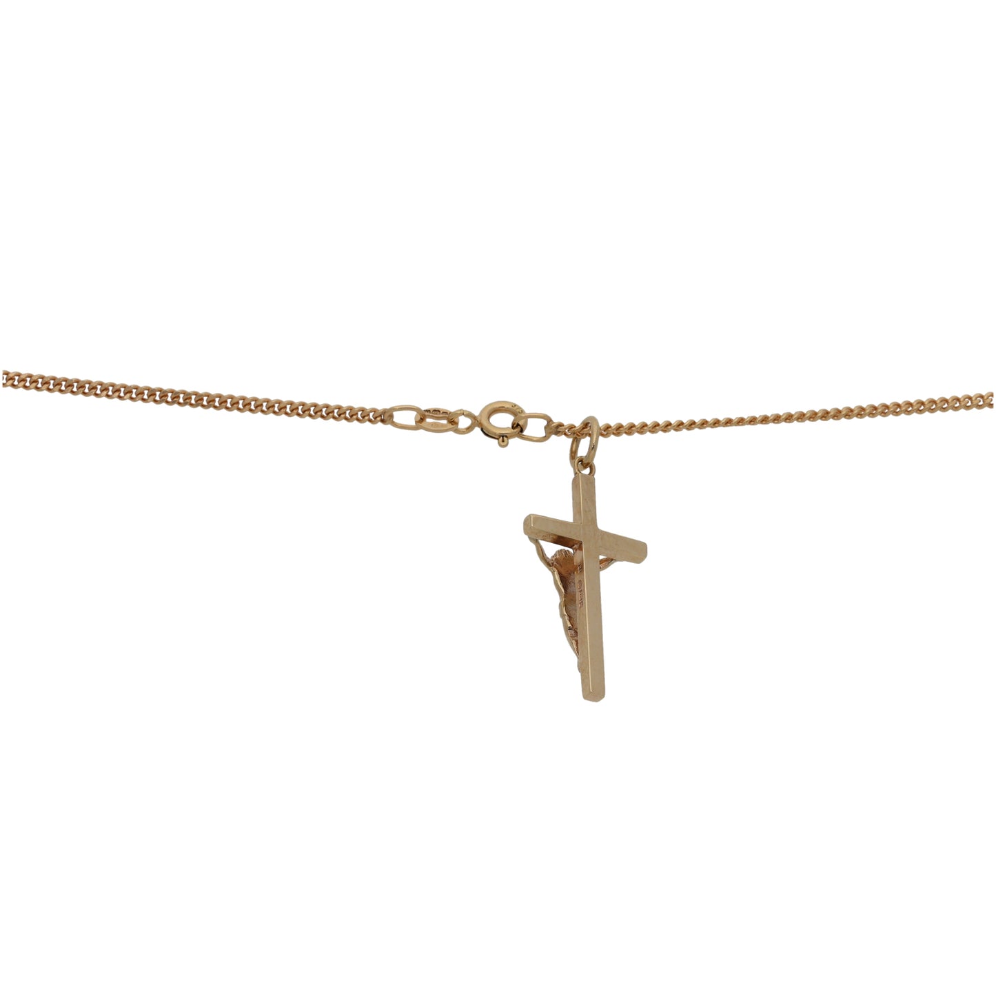 9ct Gold Crucifix Pendant With Chain