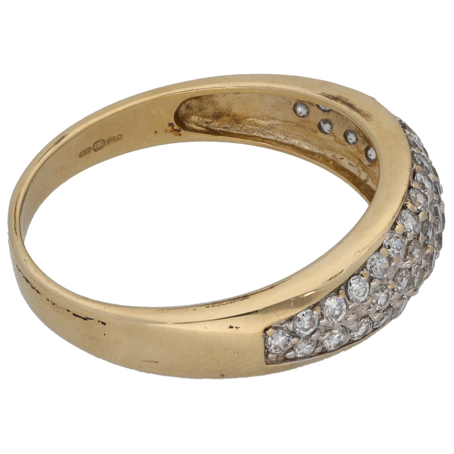 9ct Gold Cubic Zirconia Alternative Ring Size U