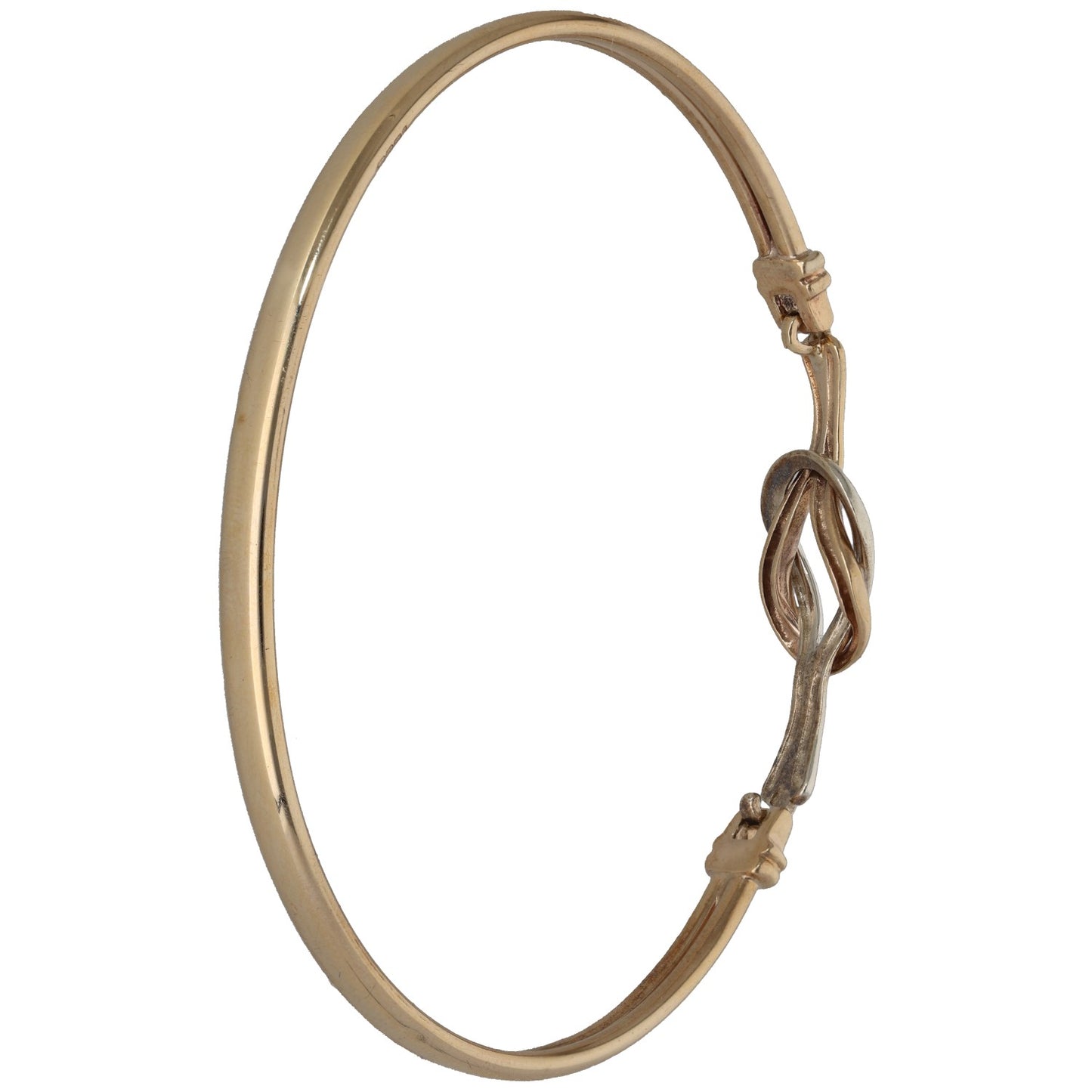 9ct Bi-Colour Gold Hinged/Clasp Bangle