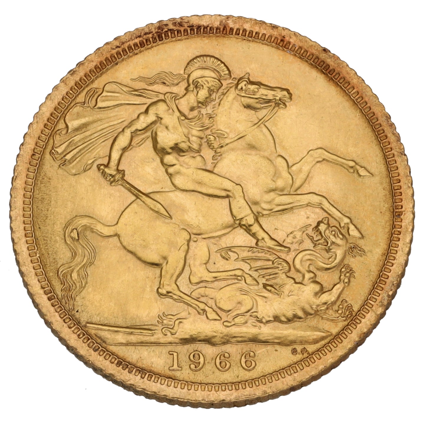 22ct Gold Queen Elizabeth II Full Sovereign Coin 1966
