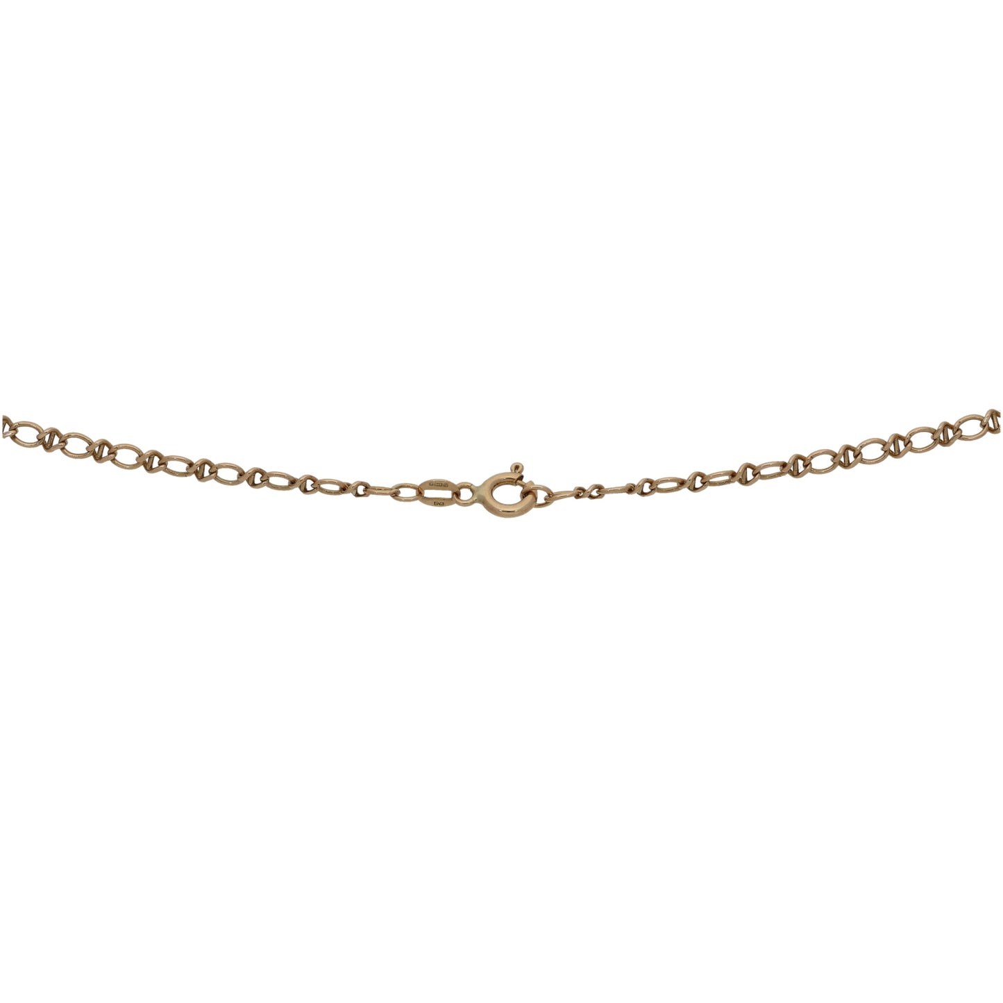 9ct Gold 0.07ct Diamond & Sapphire Dress/Cocktail Pendant With Chain