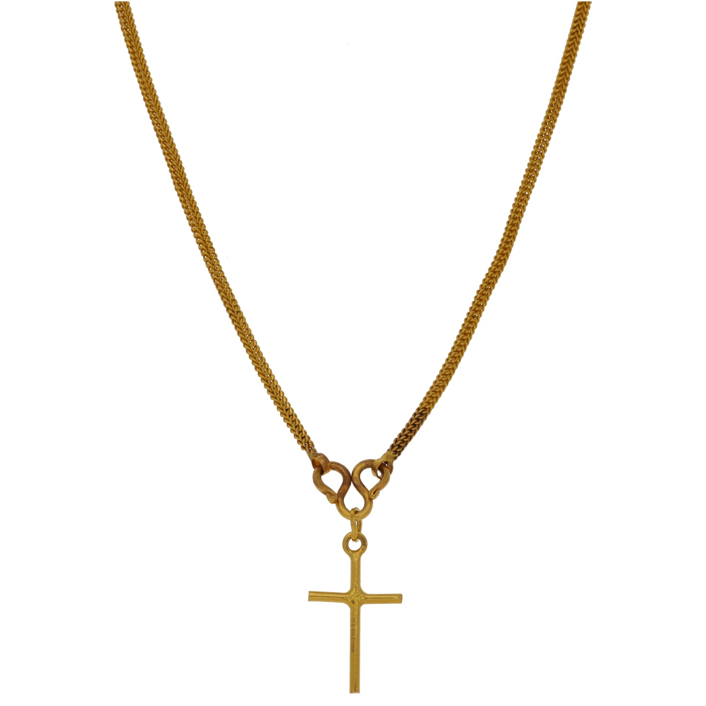 22ct Gold Cross Pendant With Chain