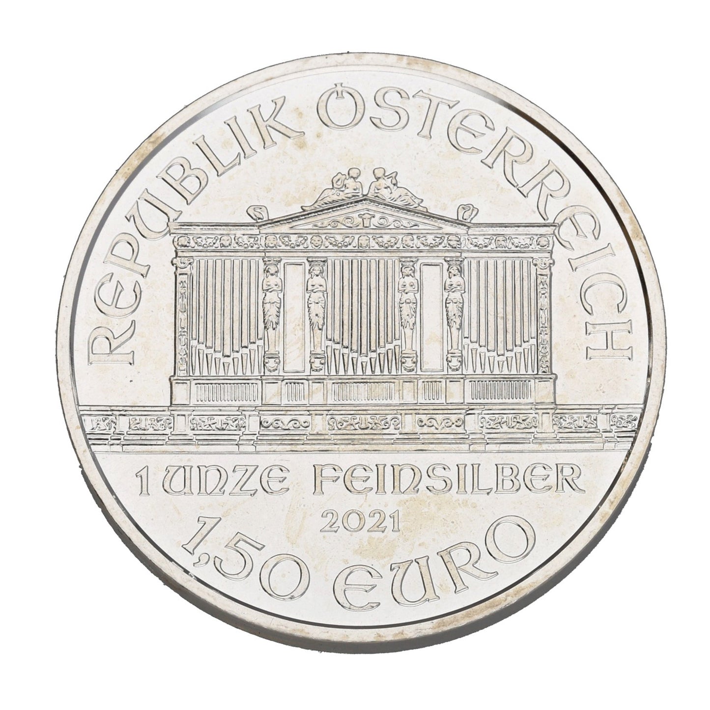 Fine Silver Austrian Philharmonic 1 OZ Coin 2021