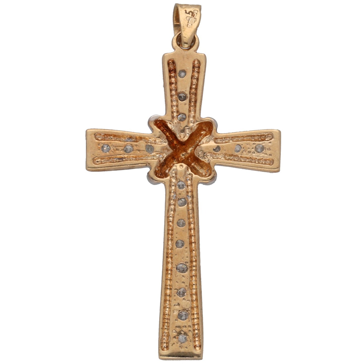 9ct Gold 0.34ct Diamond Cross Pendant