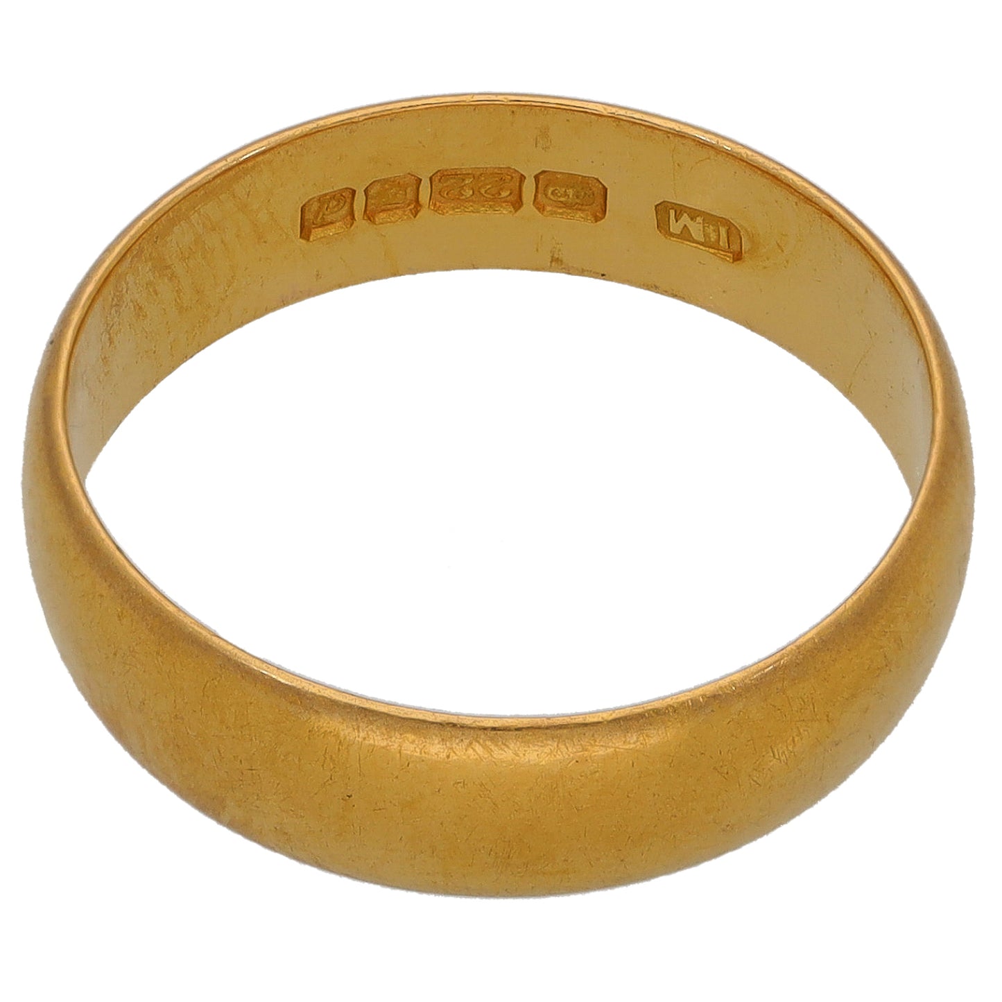 22ct Gold Plain Wedding Ring Size Q