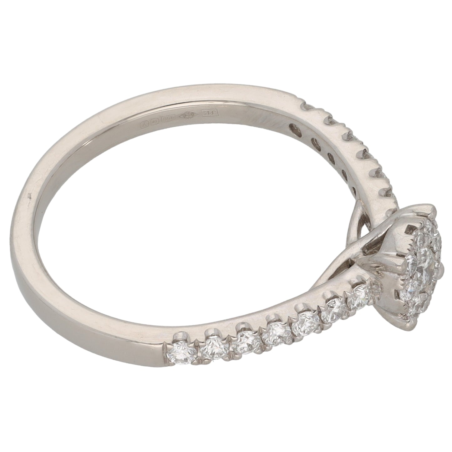 Platinum 0.29ct Diamond Cluster Ring Size K