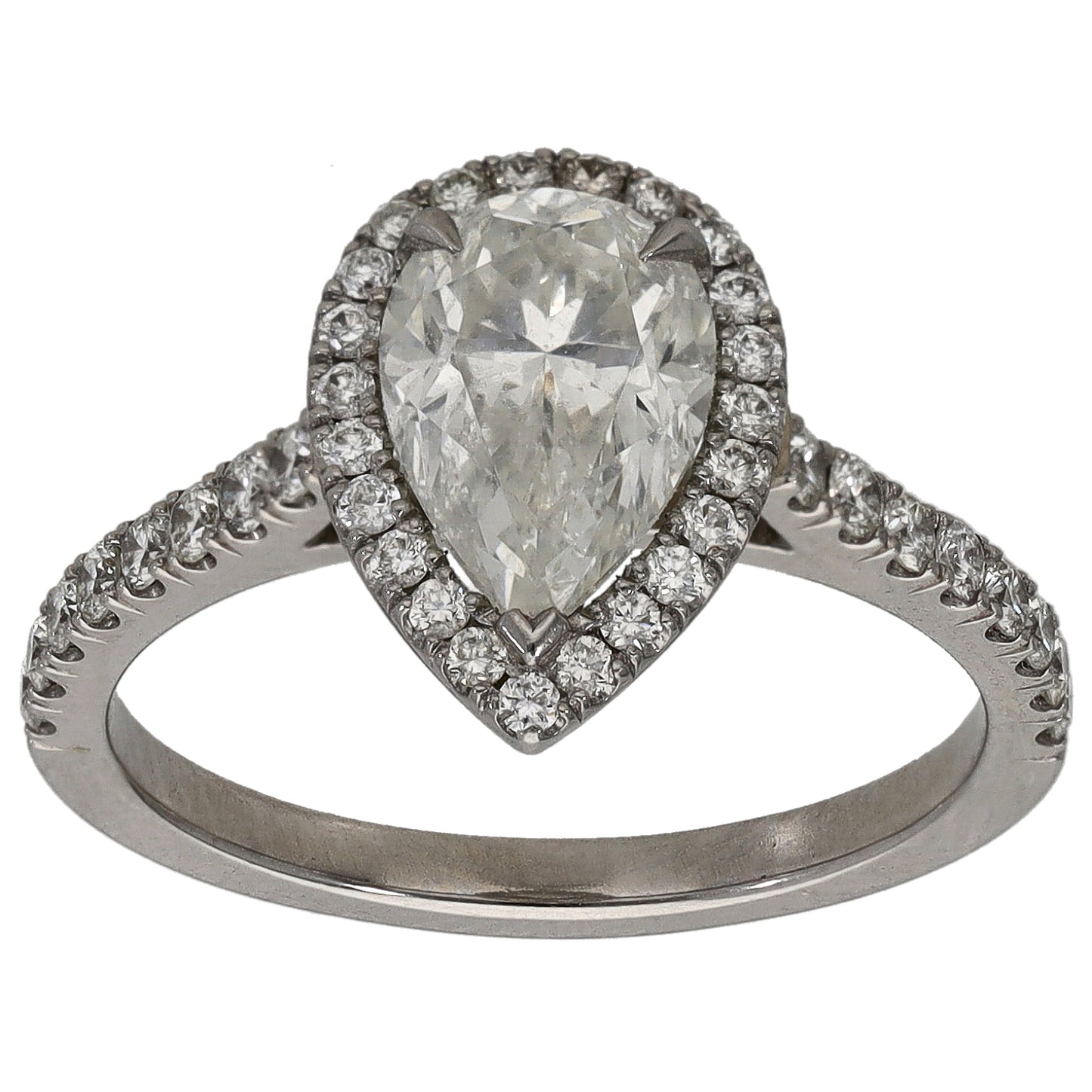 Platinum 1.90ct Diamond Dress/Cocktail Ring Size K