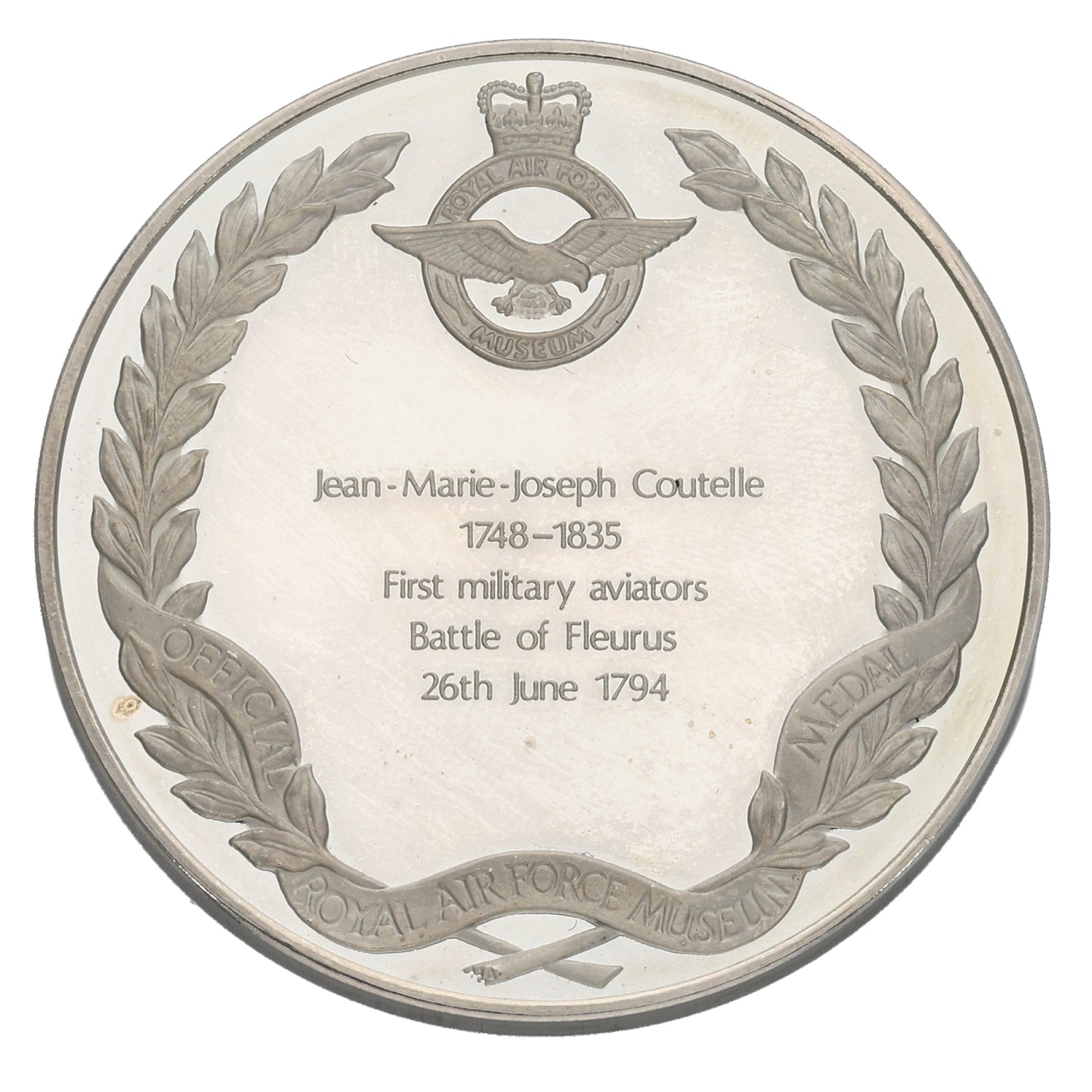 Silver Royal Airforce Museum First Military Aviators Medal