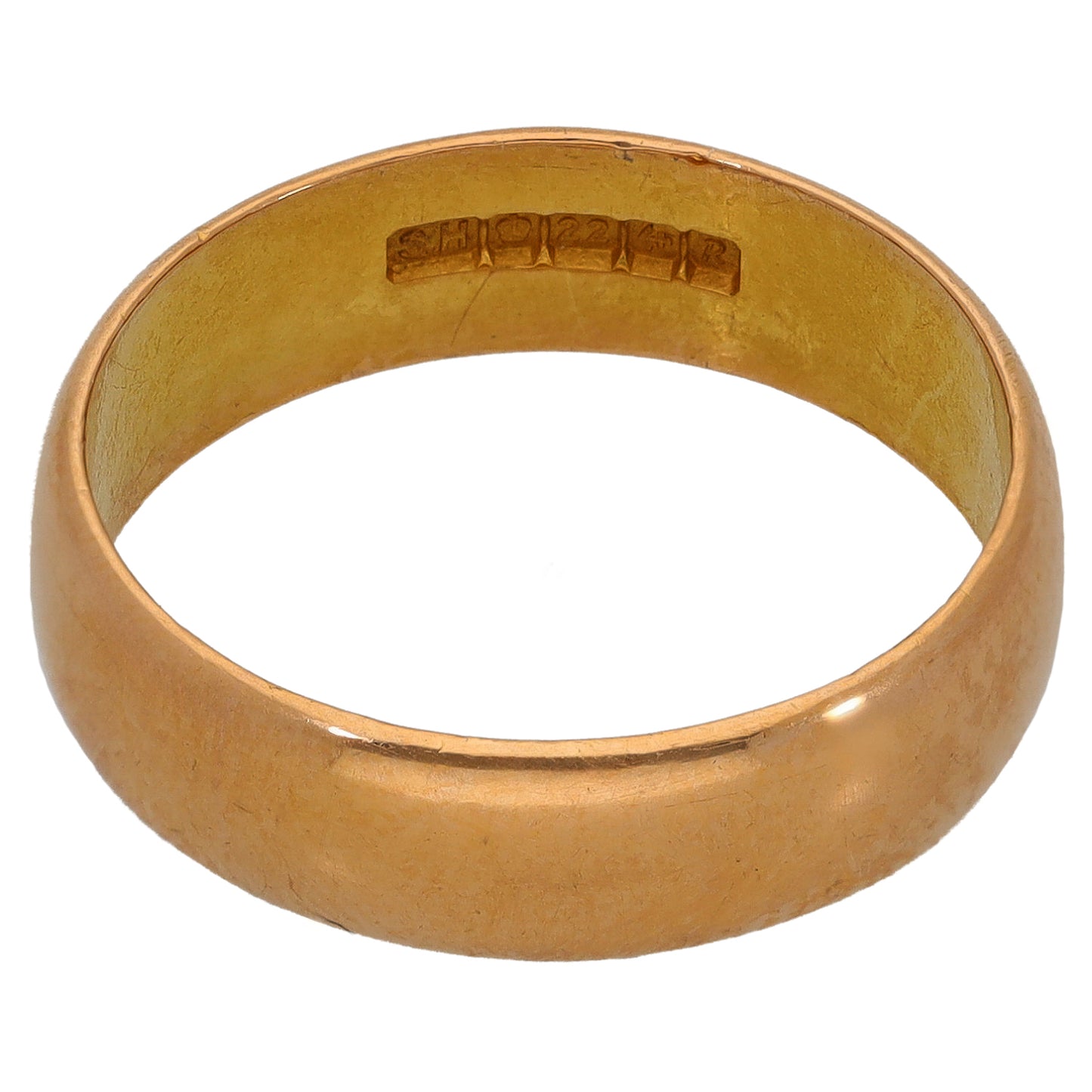 22ct Gold Plain Wedding Ring Size Q