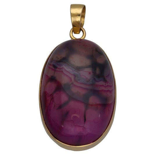 14ct Gold Quartz Single Stone Pendant