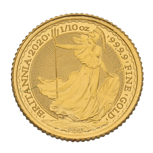 24ct Gold Queen Elizabeth II 1/10 OZ Britannia Coin 2020