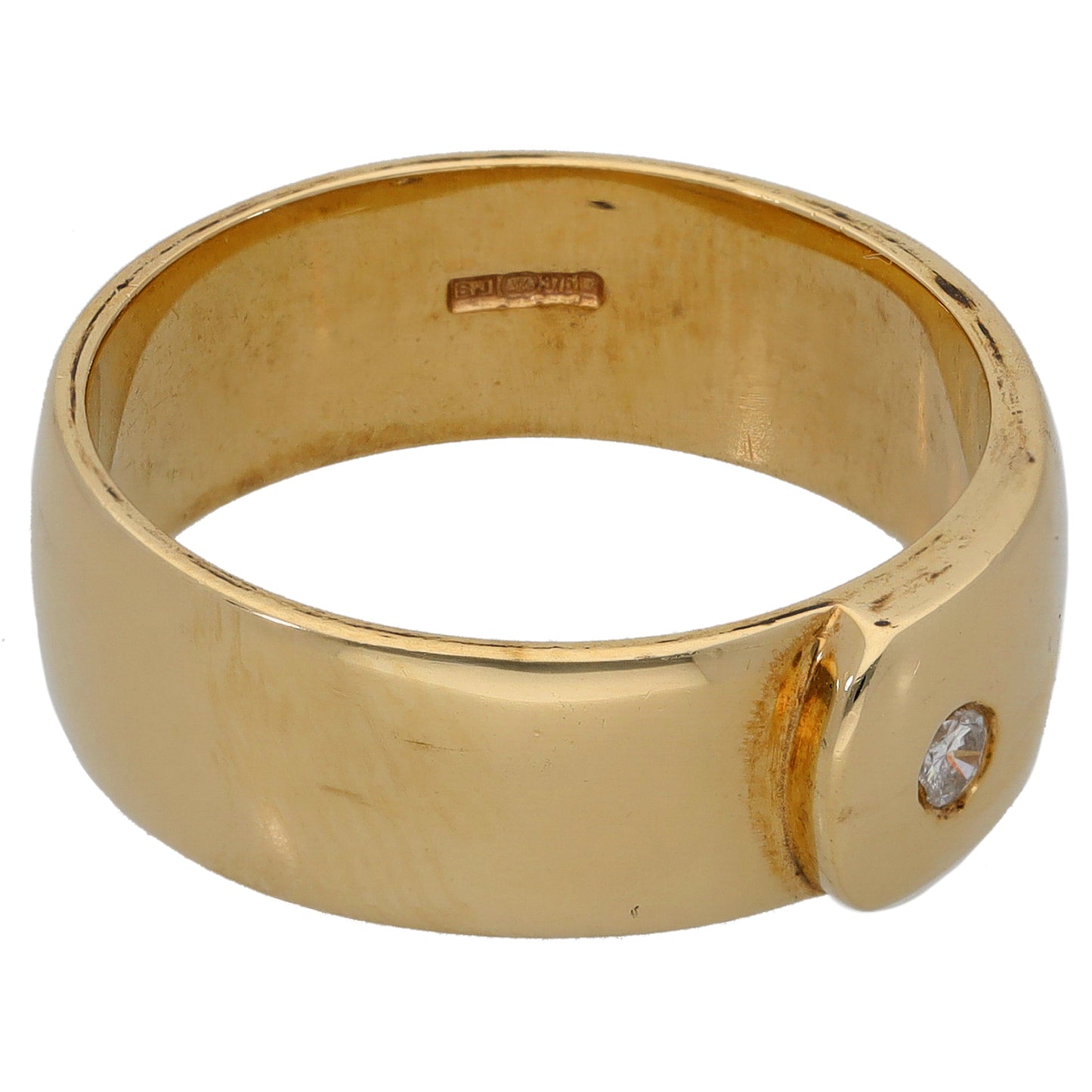 9ct Gold 0.06ct Diamond Single Stone Alternative Ring Size T