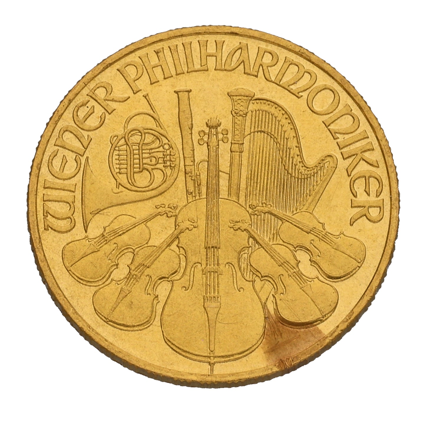 24ct Gold Austria Philharmonic Orchestra 10 Euro 1/4 OZ Coin 1989