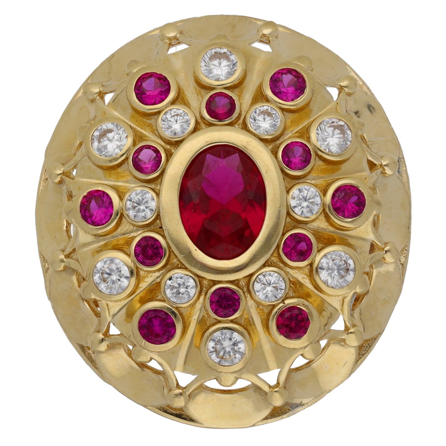 14ct Gold Imitation Dress/Cocktail Ring Size P