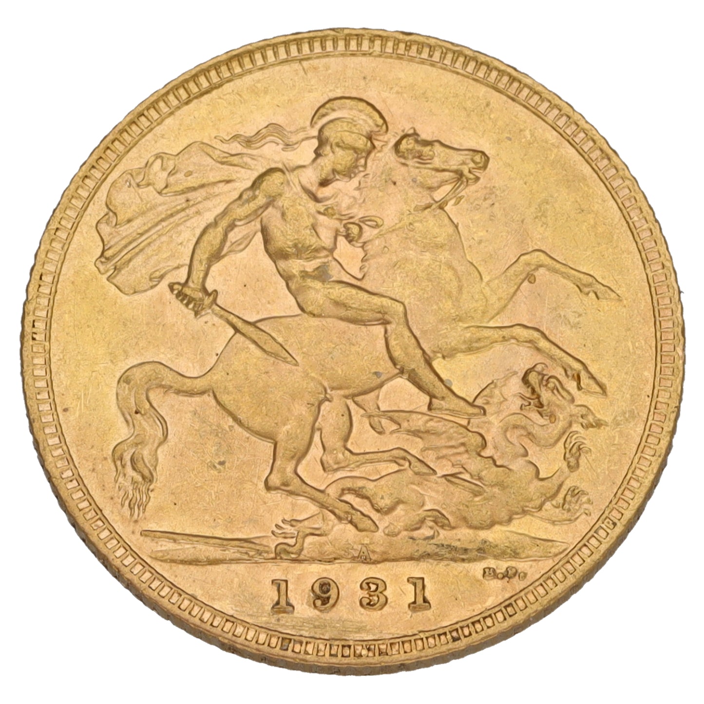 22ct Gold King George V Full Sovereign Coin 1931