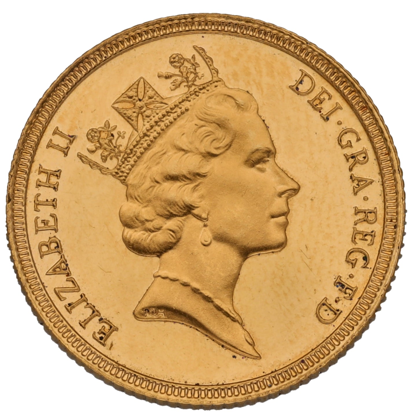 22ct Gold Queen Elizabeth II Full Sovereign Coin 1987