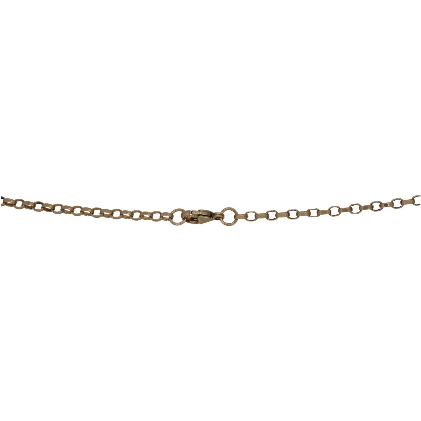 9ct Gold Patterned Locket Pendant With Chain