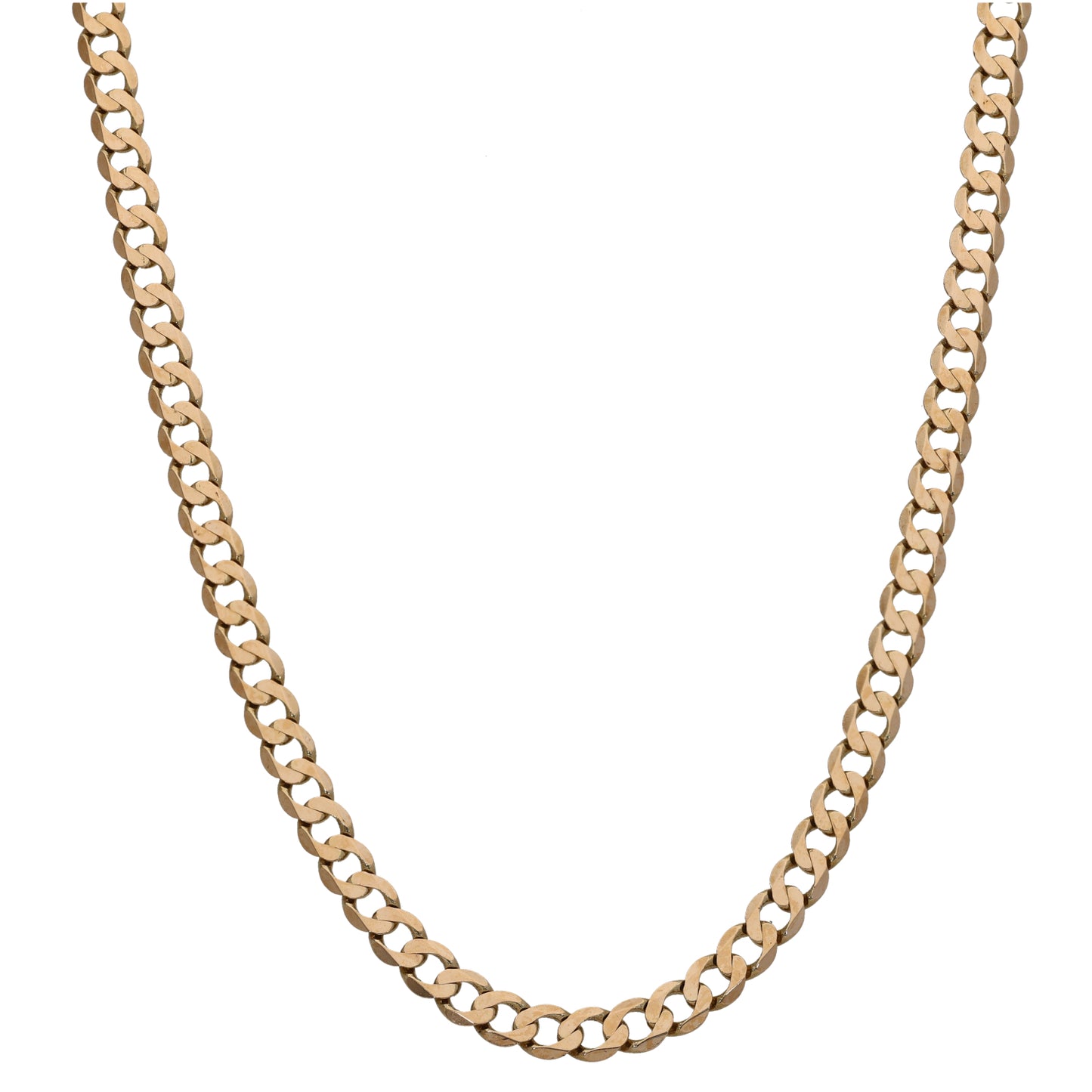 9ct Gold Curb Chain 18"