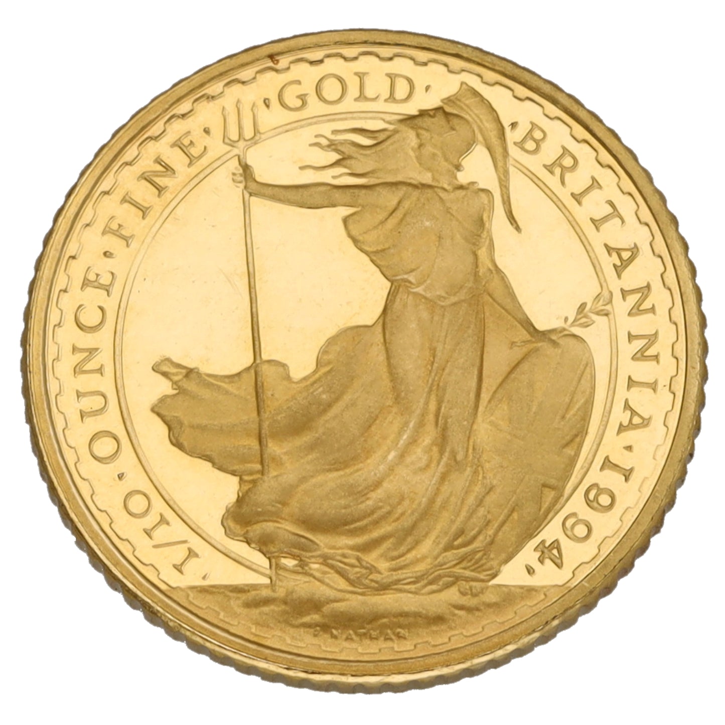 22ct Gold Queen Elizabeth II 1/10 OZ Britannia Coin 1994