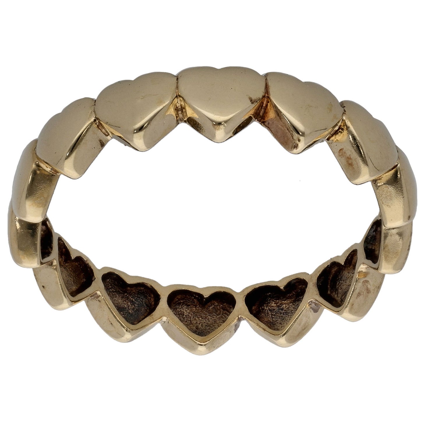 9ct Gold Heart Ring Size P