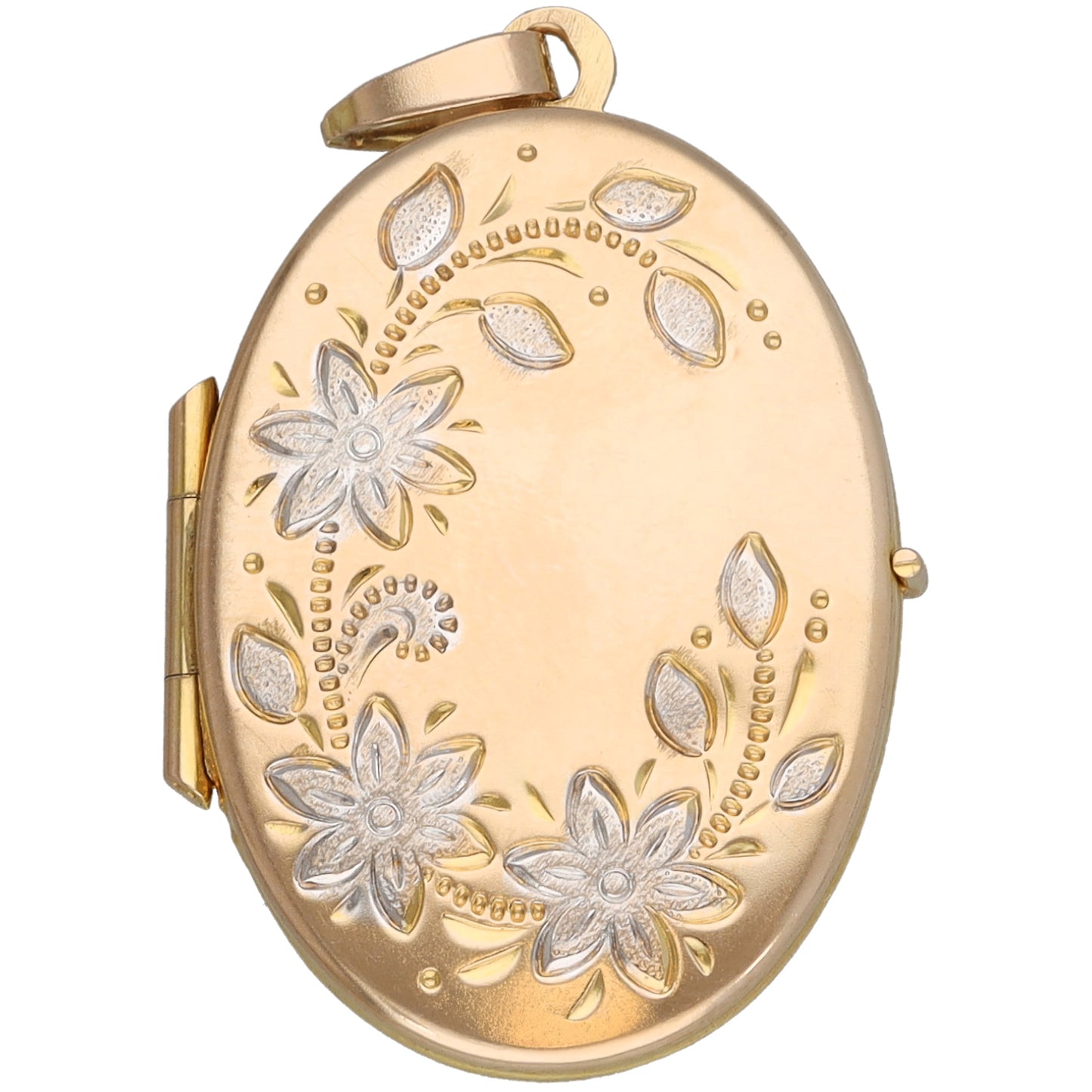 9ct Gold Patterned Locket Pendant