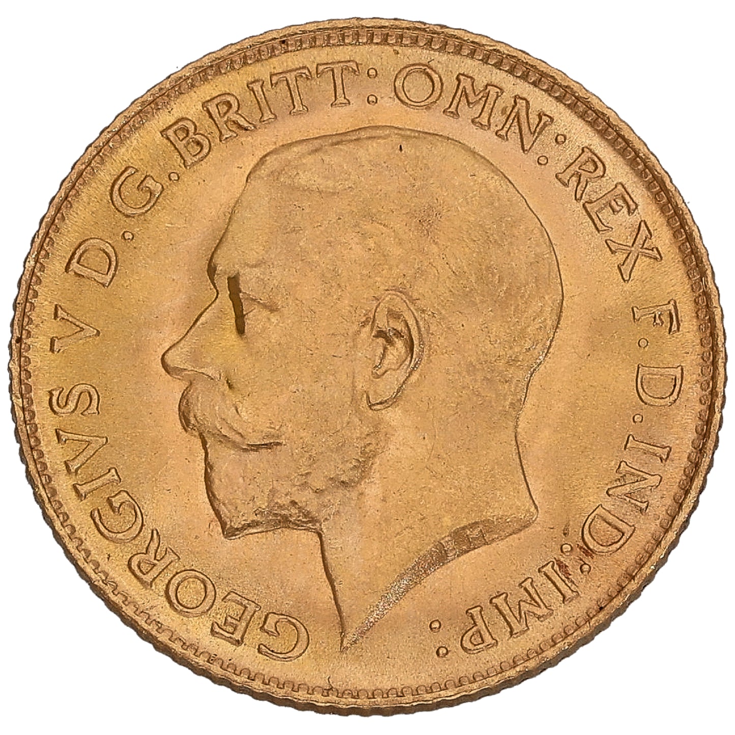 22ct Gold King George V Half Sovereign Coin 1914