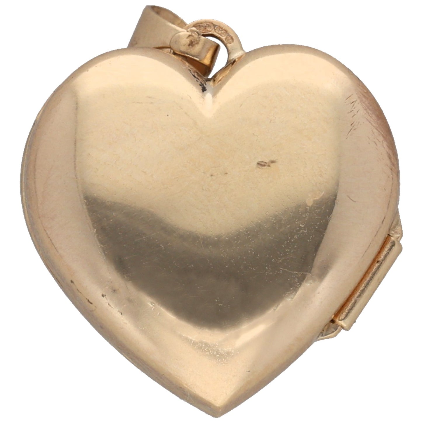 9ct Gold 0.01ct Diamond Heart Locket Pendant