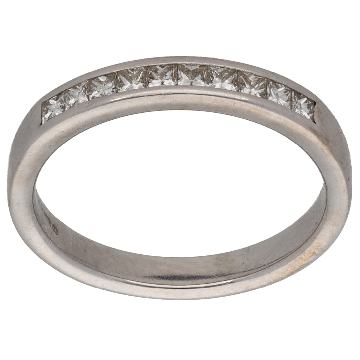 18ct White Gold 0.40ct Diamond Half Eternity Ring Size M
