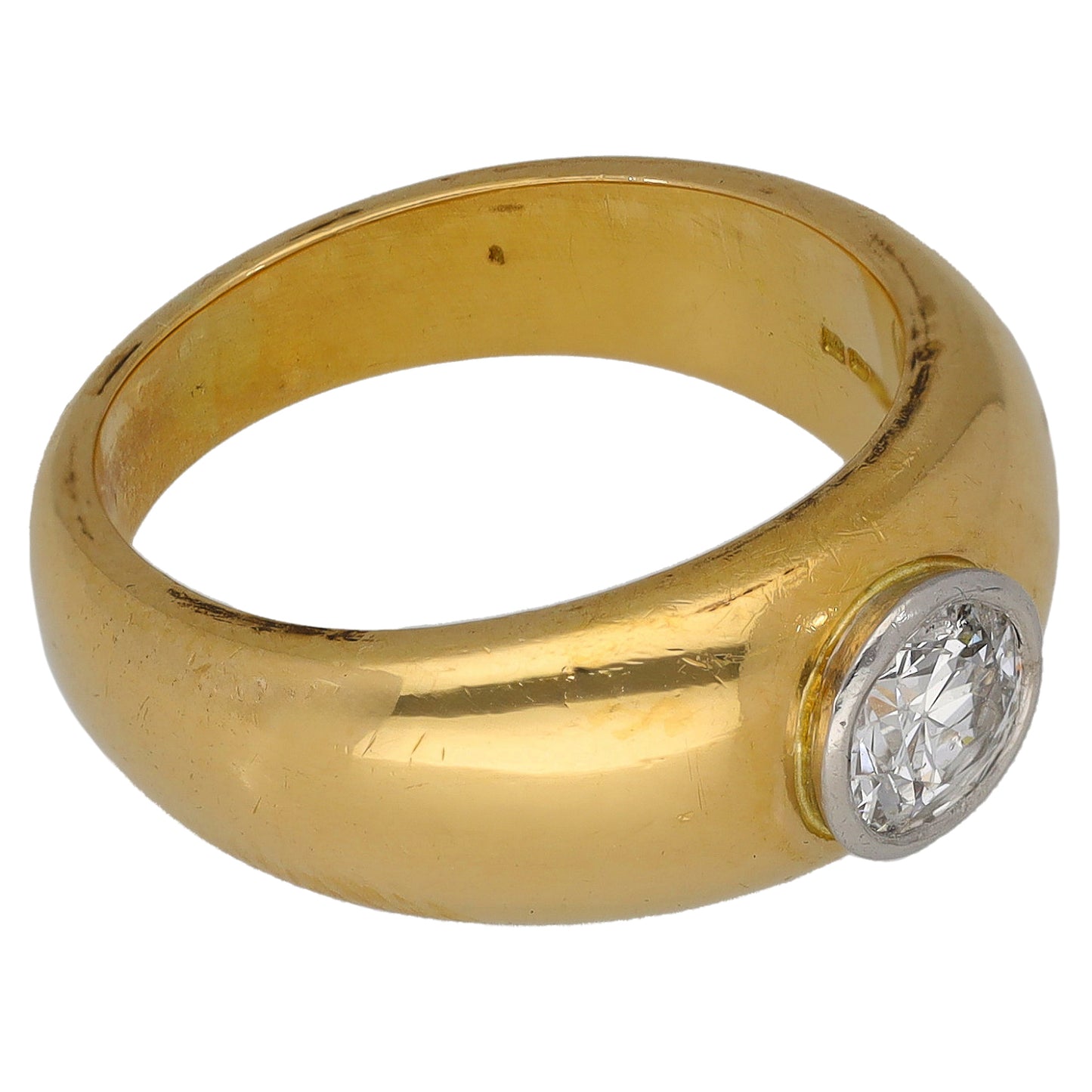 18ct Gold 0.75ct Diamond Solitaire Ring Size O