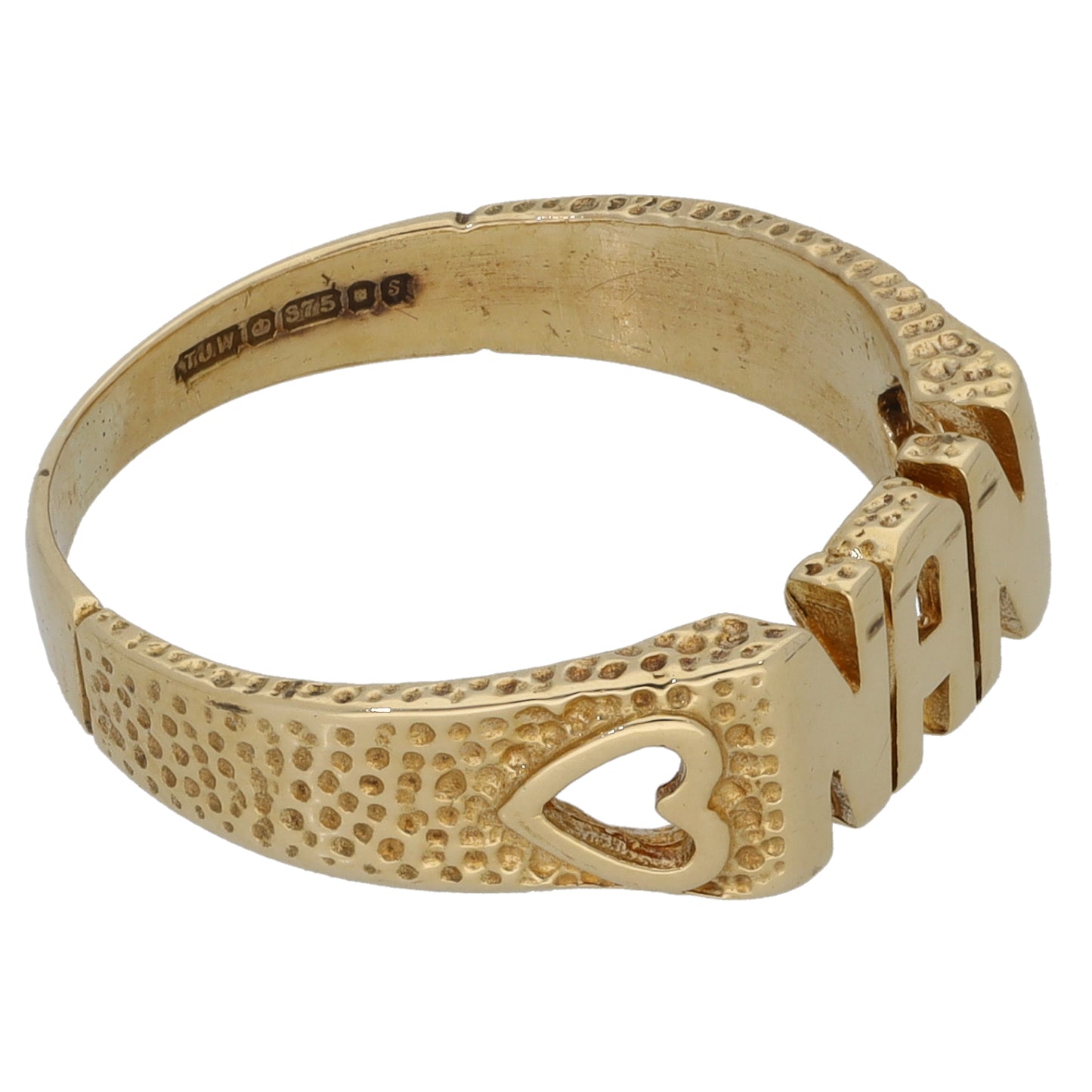 9ct Gold Nan Ring Size M