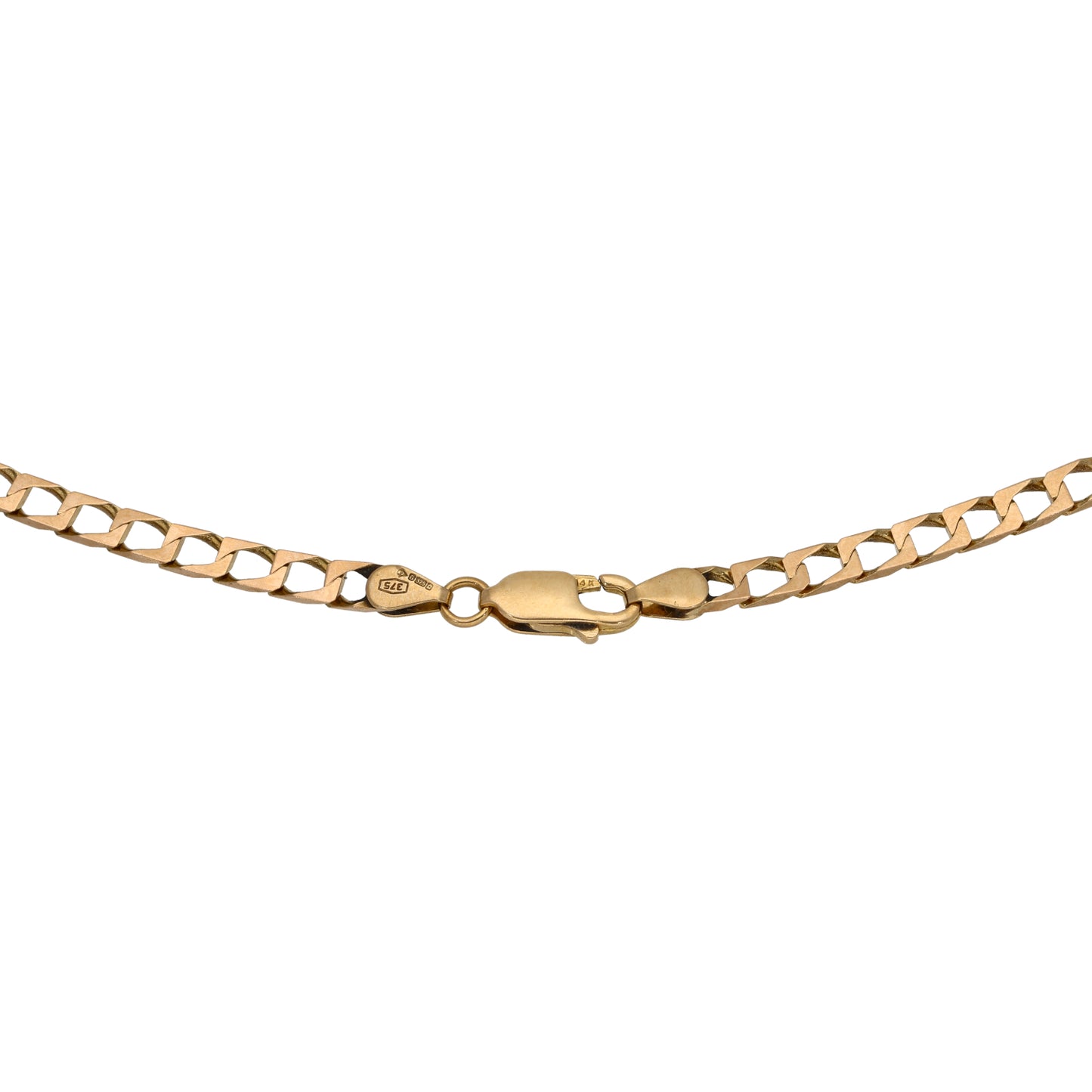 9ct Gold Curb Chain 18"