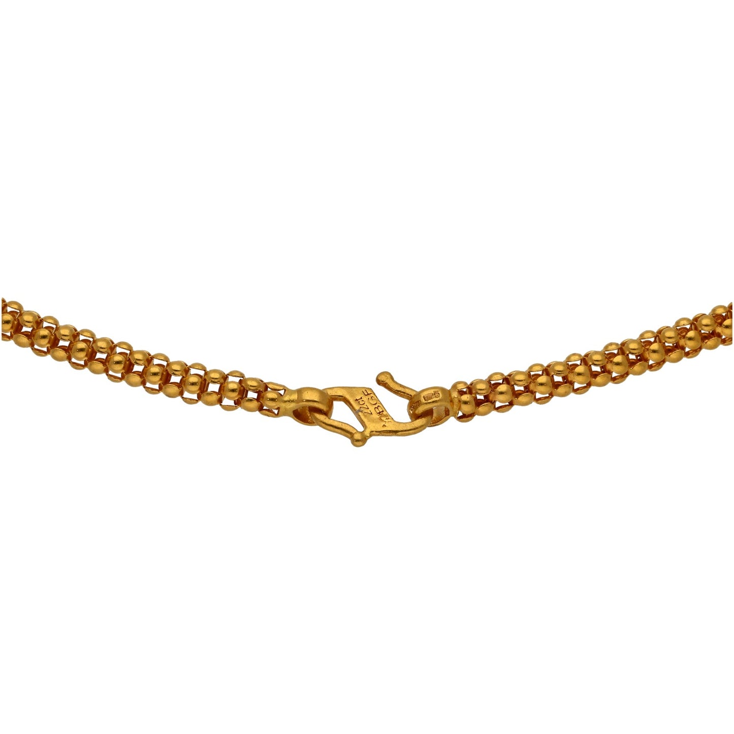 22ct Gold Popcorn Chain 16"