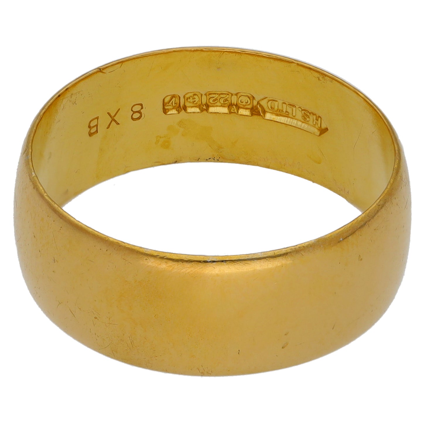 22ct Gold Plain Wedding Ring Size P