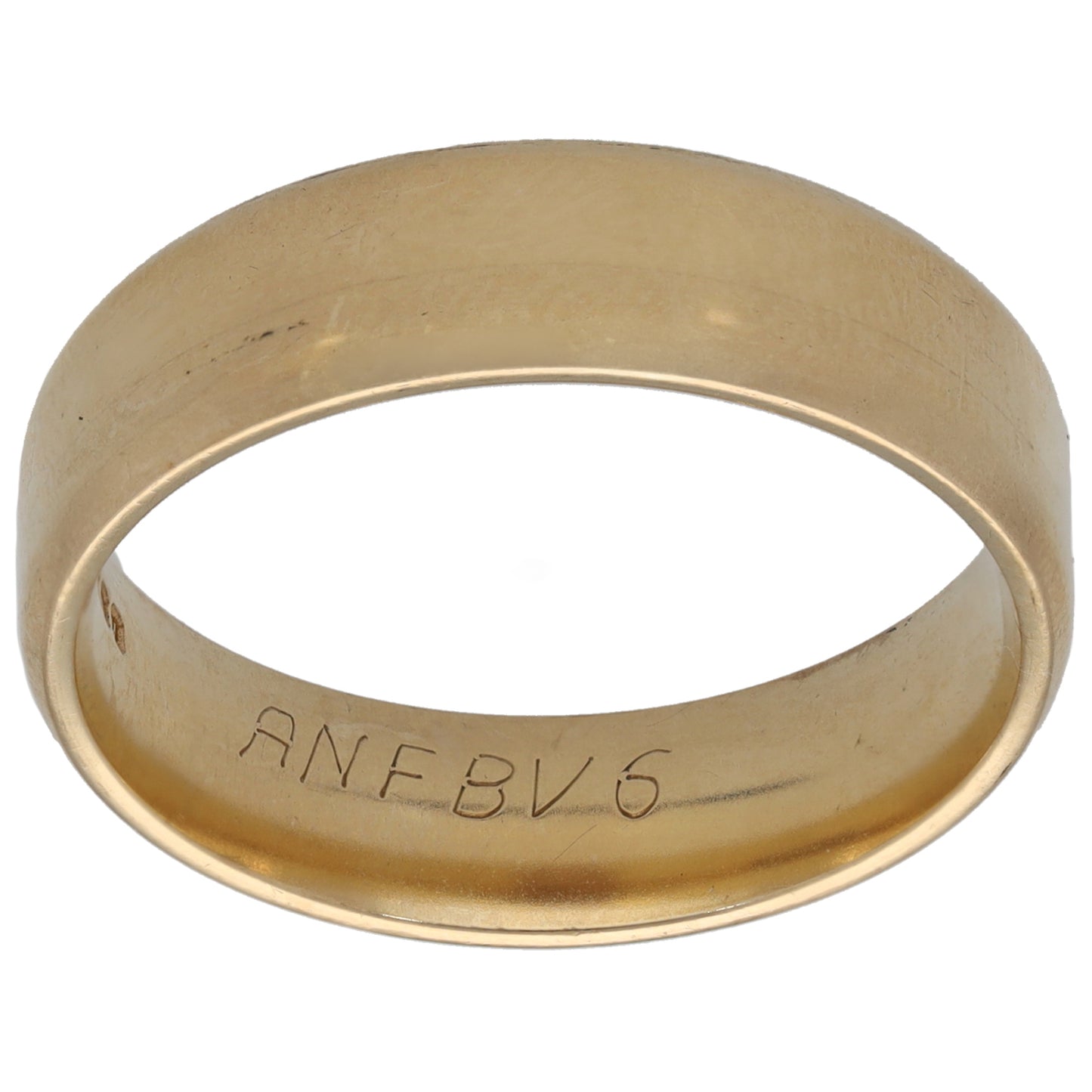 9ct Gold Plain Wedding Ring Size T