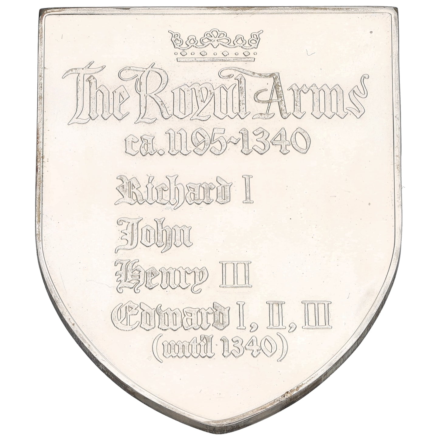 Sterling Silver Royal Arms Medallion