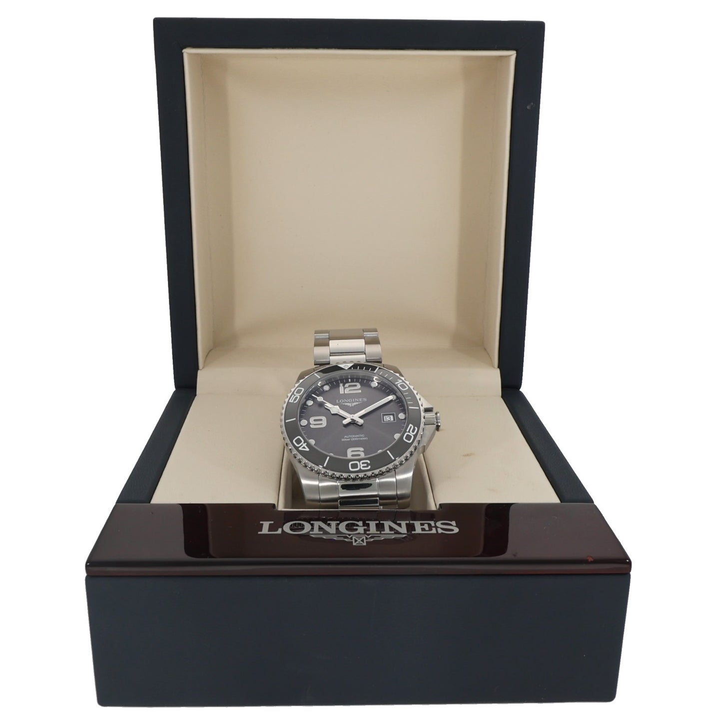 Longines Hydro Conquest L3.781.4, Stainless Steel, Grey Dial, Box Image