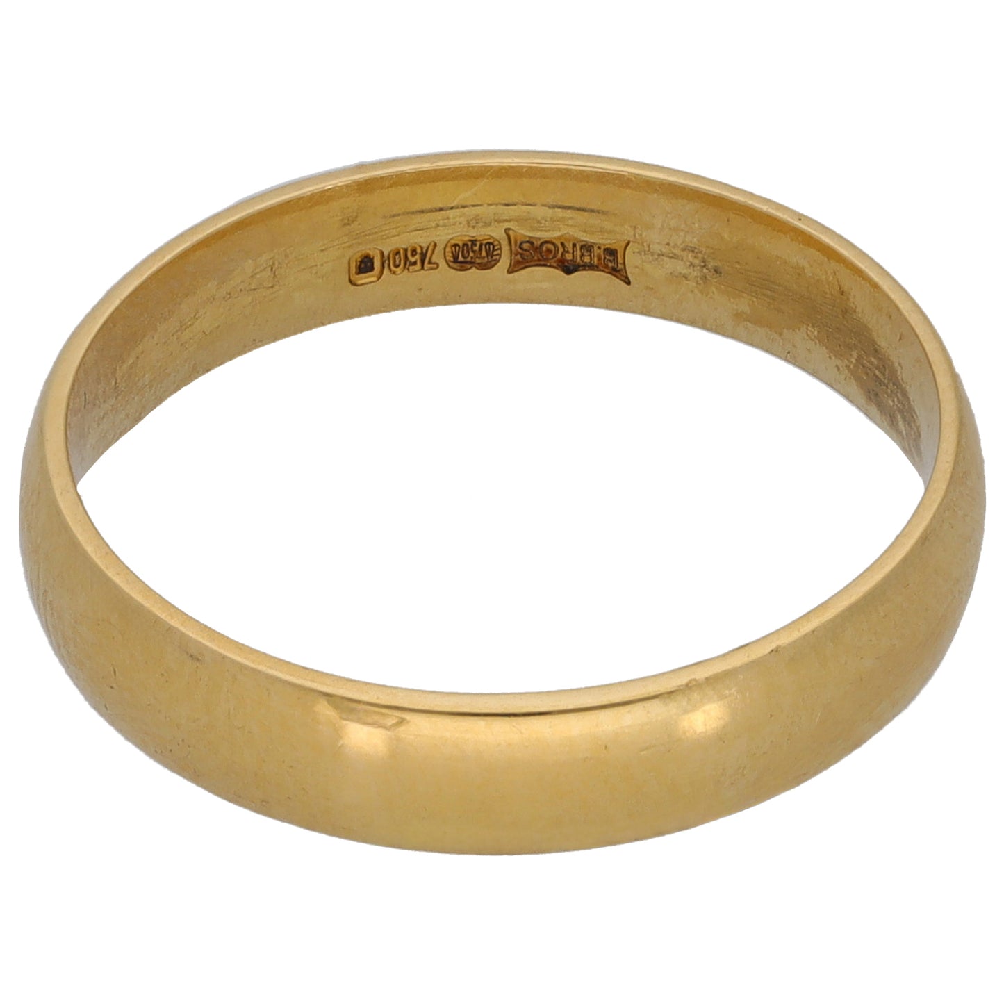 18ct Gold Plain Wedding Ring Size O